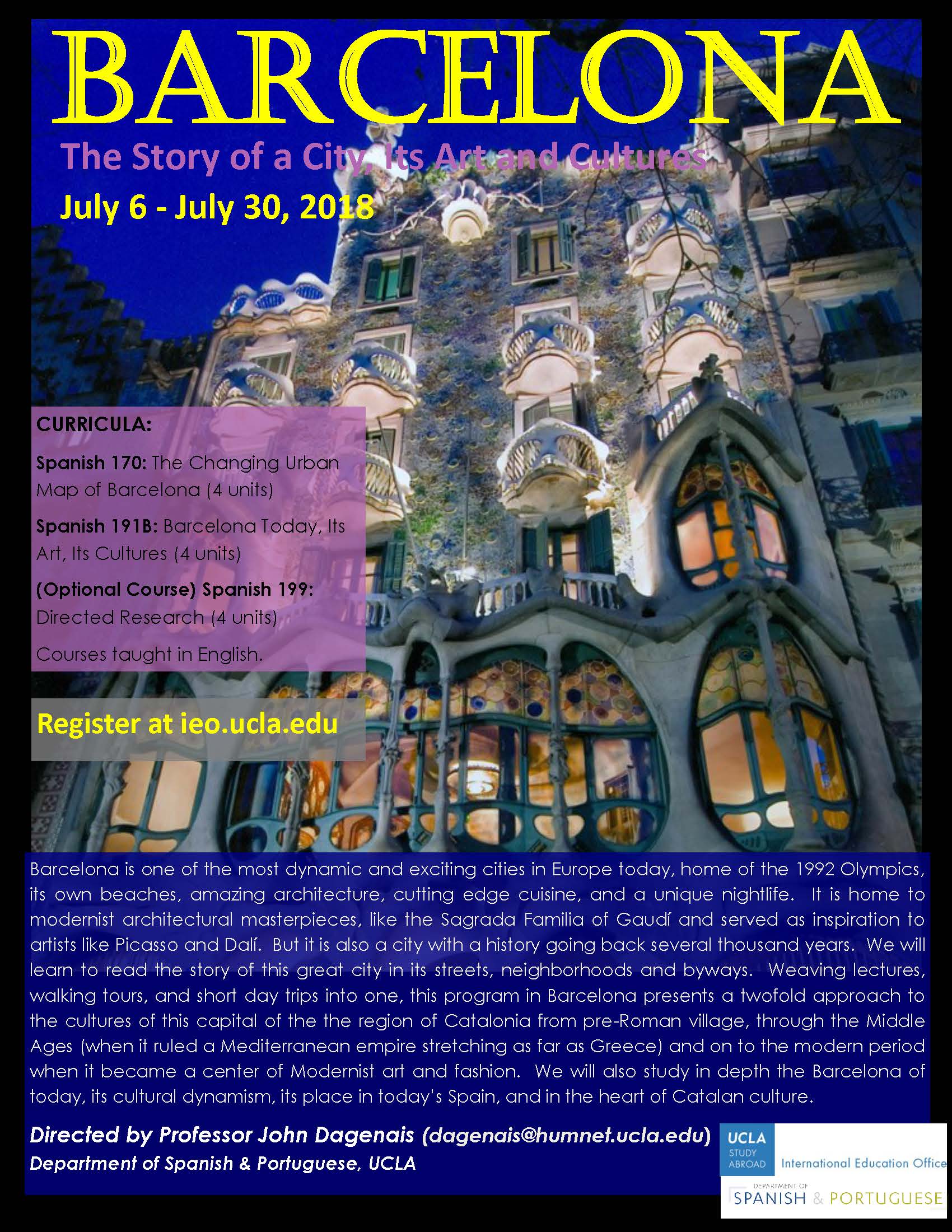 vereist seks onkruid Summer 2015: Study Abroad in Barcelona! - Spanish & Portuguese Department -  UCLA