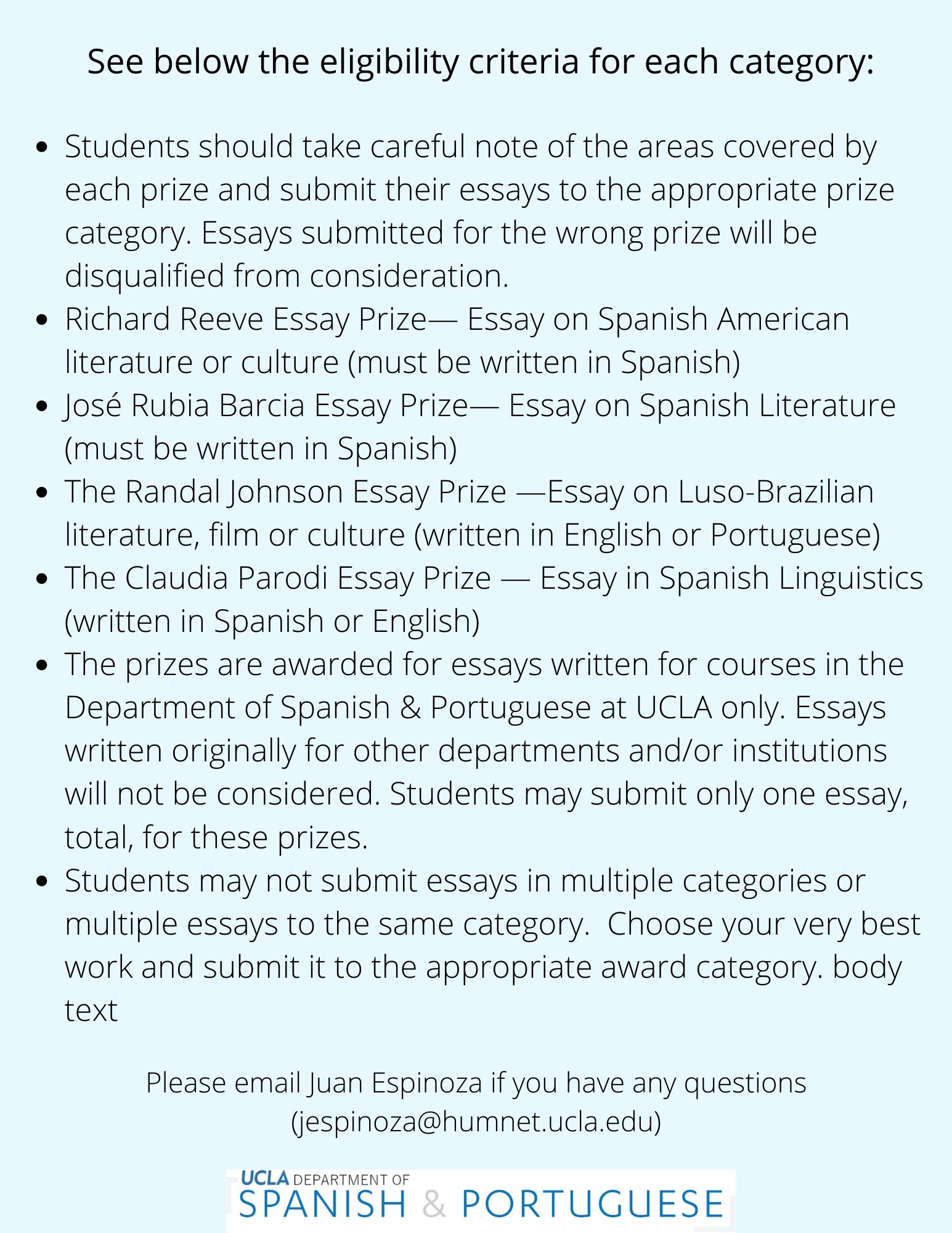 spanish essay competition